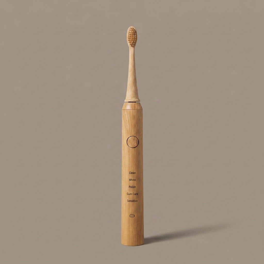 kabu toothbrush held in hand showing true size